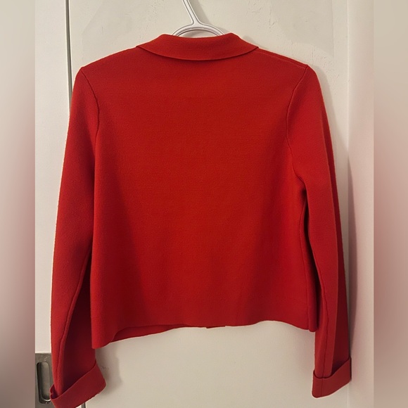 Sezane Betty Sweater and Caridgan in Red Coral - Picture 6 of 7
